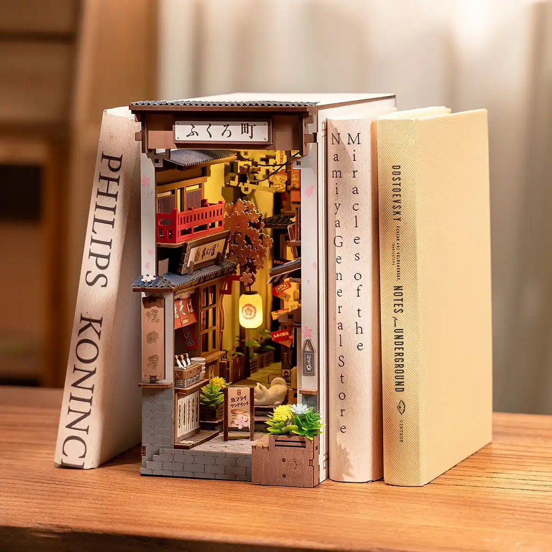 Sakura Wine Alley book nook kit – DIY Japanese izakaya street
