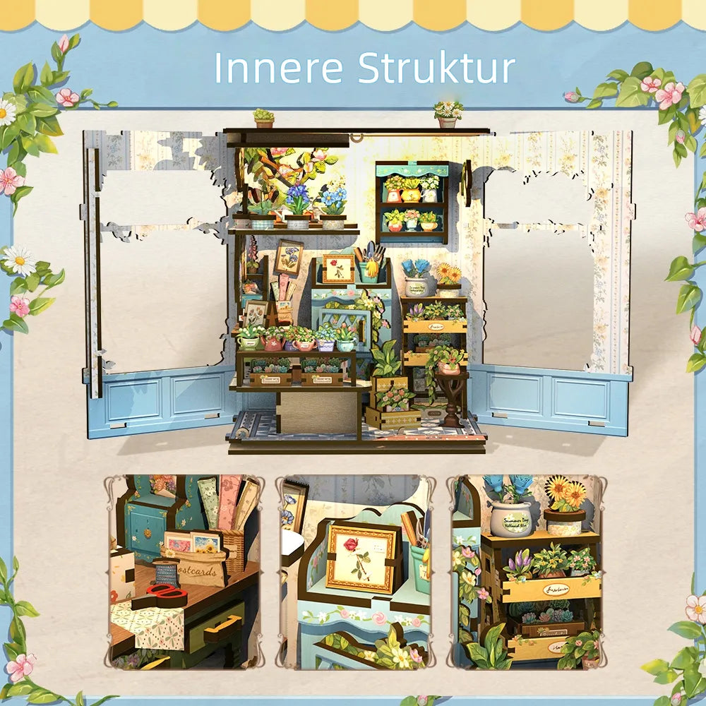 Anna's Blue Blossom book nook kit – detail view 4