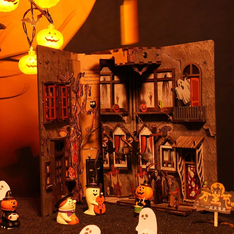 Halloween Alley book nook kit β detail view 3
