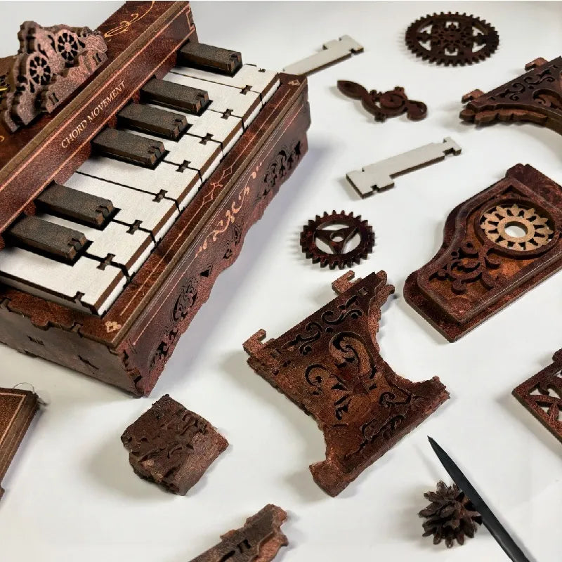 Chord Movement piano 3D wooden puzzle – detail view 6