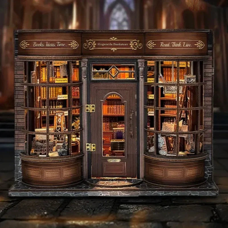 Hoggor Bookstore miniature house kit β DIY old bookshop