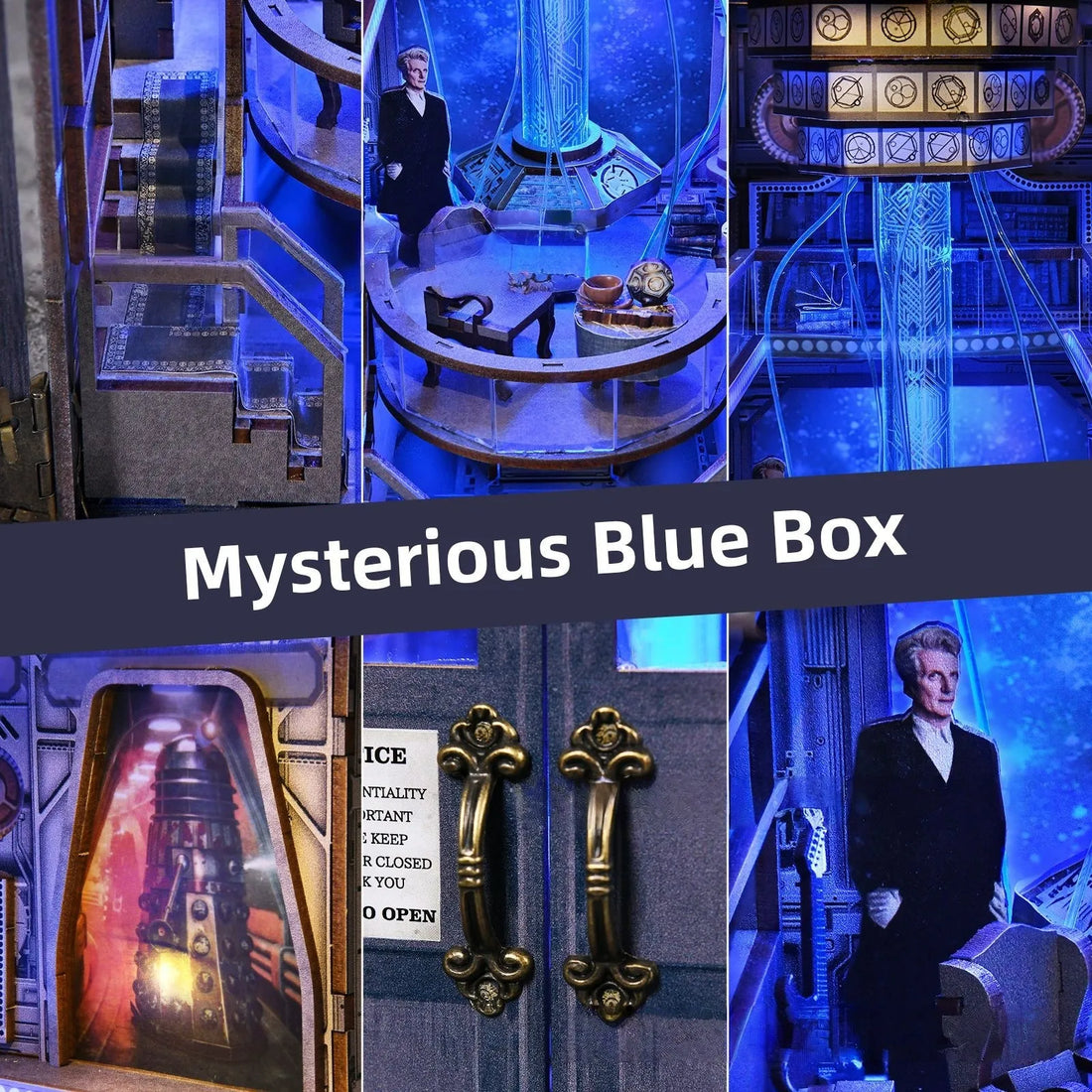 Mysterious Phone Booth book nook kit – detail view 3