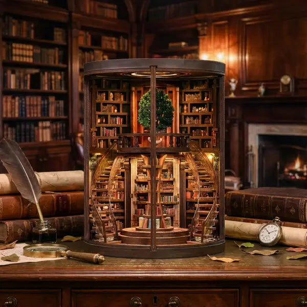 The Elder Oak Book Nook Kit – DIY Miniature Tree Library
