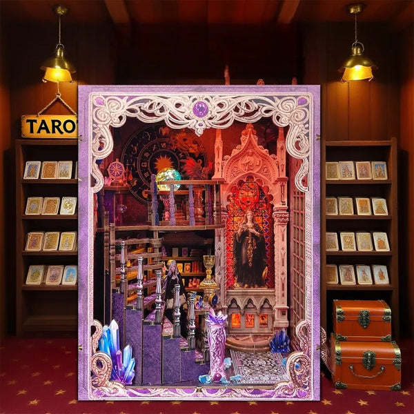 Tarot Divination Association Book Nook Kit – DIY Art Nouveau Scene
