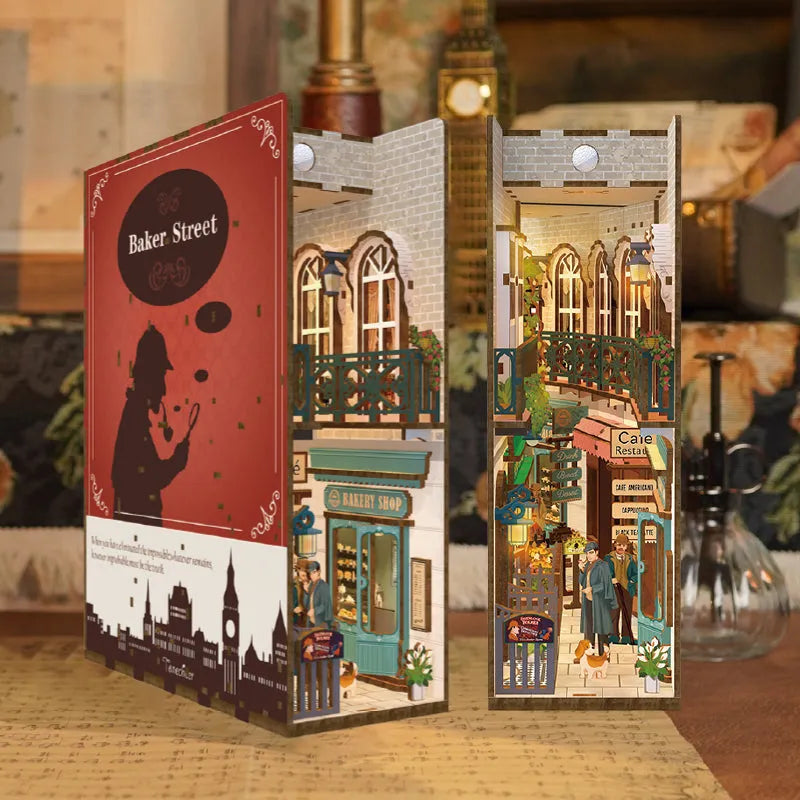 Baker Street Book Nook Kit – DIY Victorian London Detective Scene