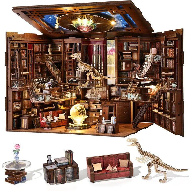 Beyond Library Max Book Nook Kit – DIY Large Miniature Private Library