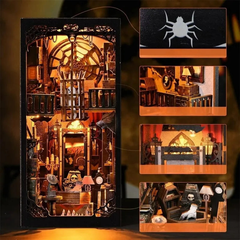 Dark Family Book Nook Kit – DIY Gothic Haunted Manor