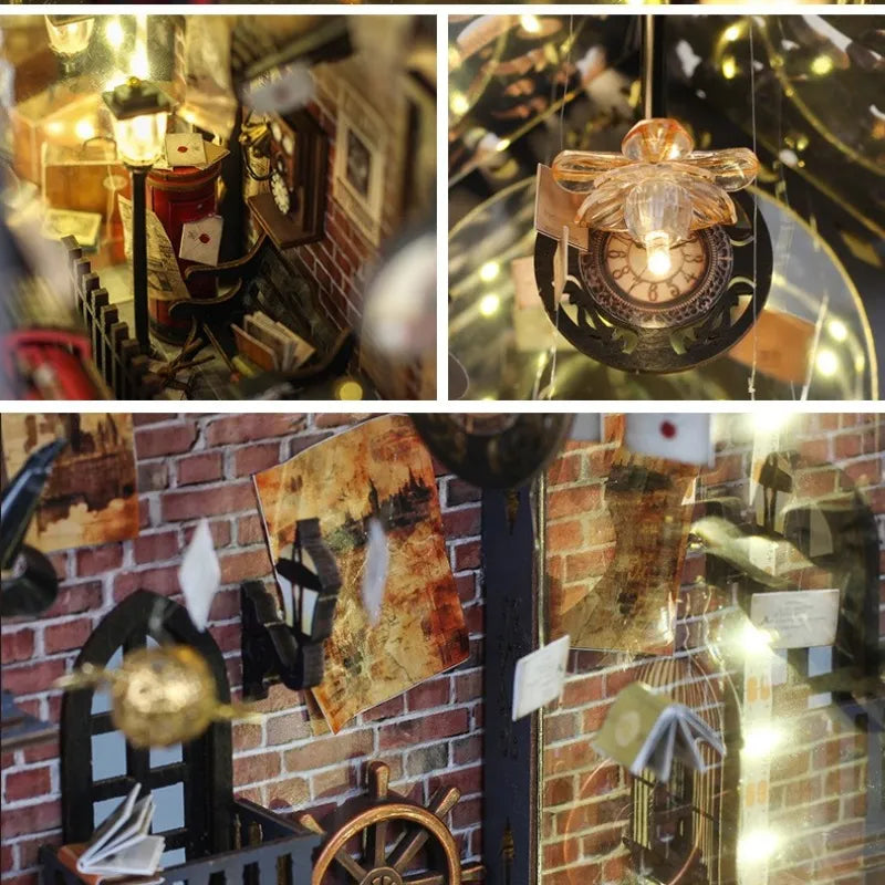 Fantasy Train Platform Book Nook Kit – DIY Steampunk Station
