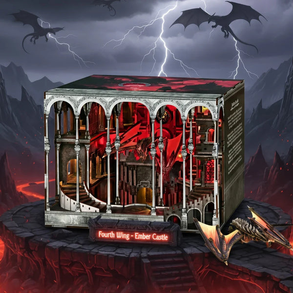 Ember Castle Book Nook Kit – DIY Dragon Fortress (Fourth Wing-Inspired)