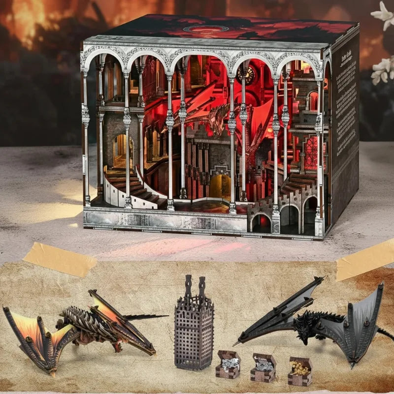 Ember Castle Book Nook Kit – DIY Dragon Fortress (Fourth Wing-Inspired)