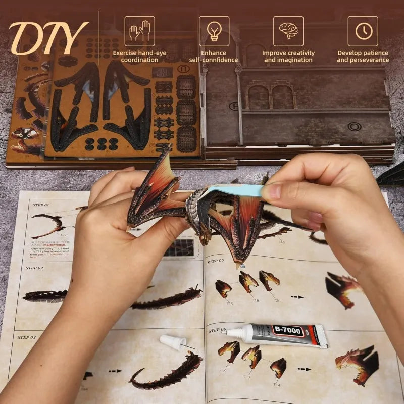 Ember Castle Book Nook Kit – DIY Dragon Fortress (Fourth Wing-Inspired)