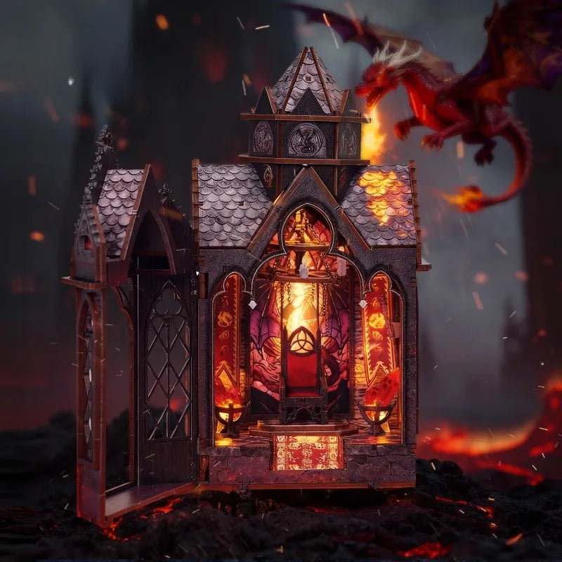 Spire of the Wyrm Book Nook Kit – DIY Gothic Dragon Tower