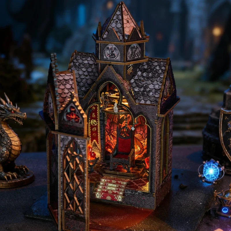 Spire of the Wyrm Book Nook Kit – DIY Gothic Dragon Tower