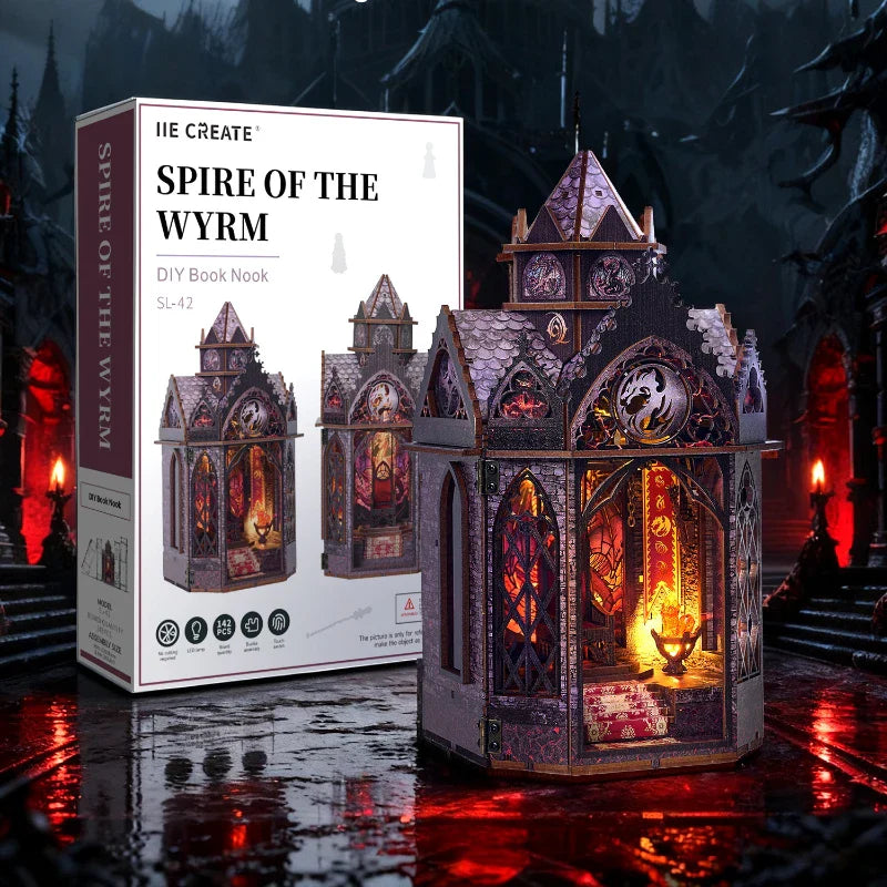 Spire of the Wyrm Book Nook Kit – DIY Gothic Dragon Tower