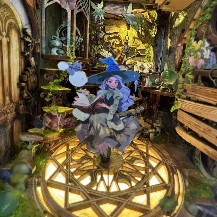 Green Fairyland Book Nook Kit – DIY Forest Witch Scene