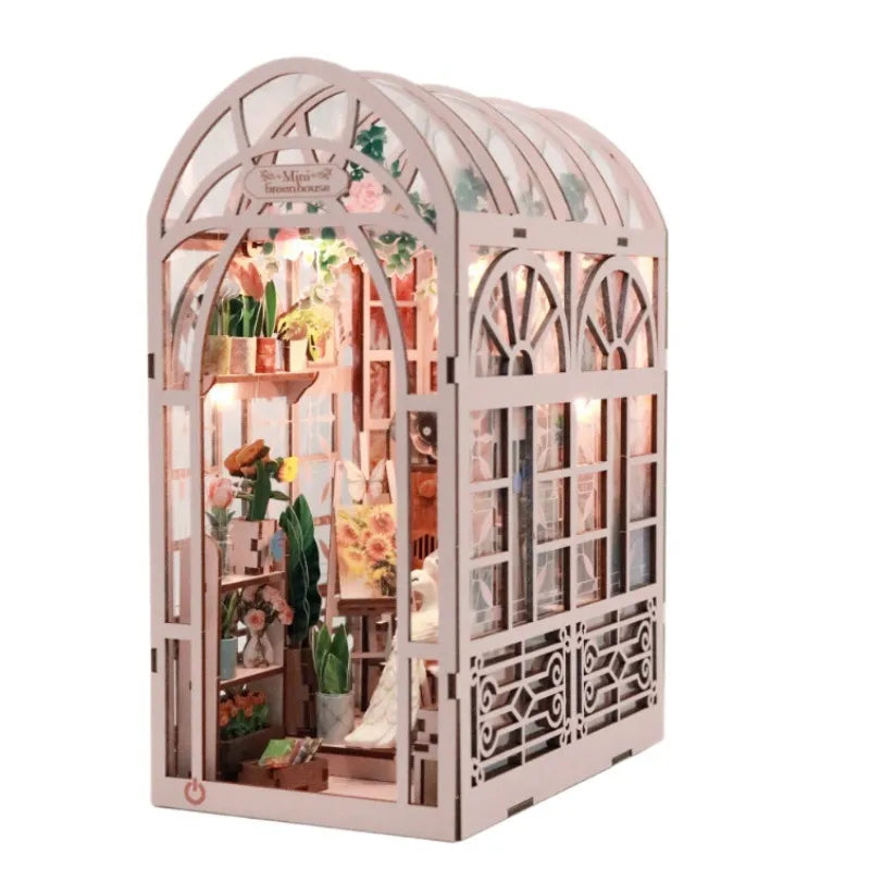 Mini Greenhouse Flower Room Book Nook Kit – DIY Miniature Greenhouse