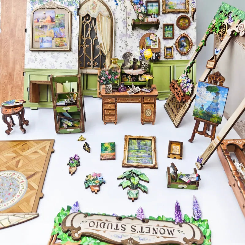 Monet's Impression Book Nook Kit – DIY Miniature Artist's Studio