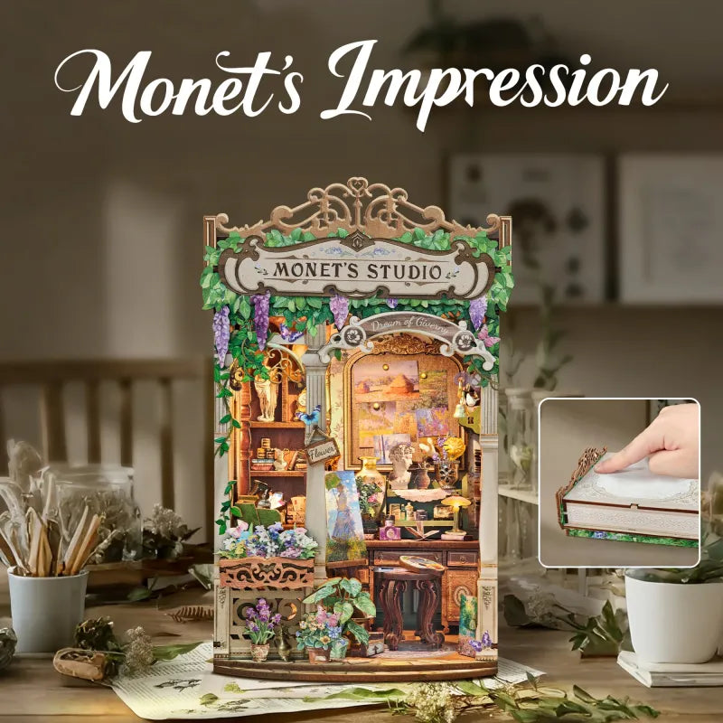 Monet's Impression Book Nook Kit – DIY Miniature Artist's Studio