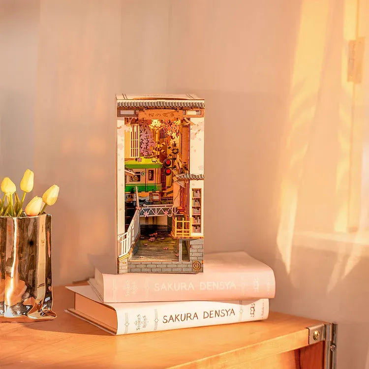 Sakura Densya Book Nook Kit – DIY Japanese Cherry Blossom Train