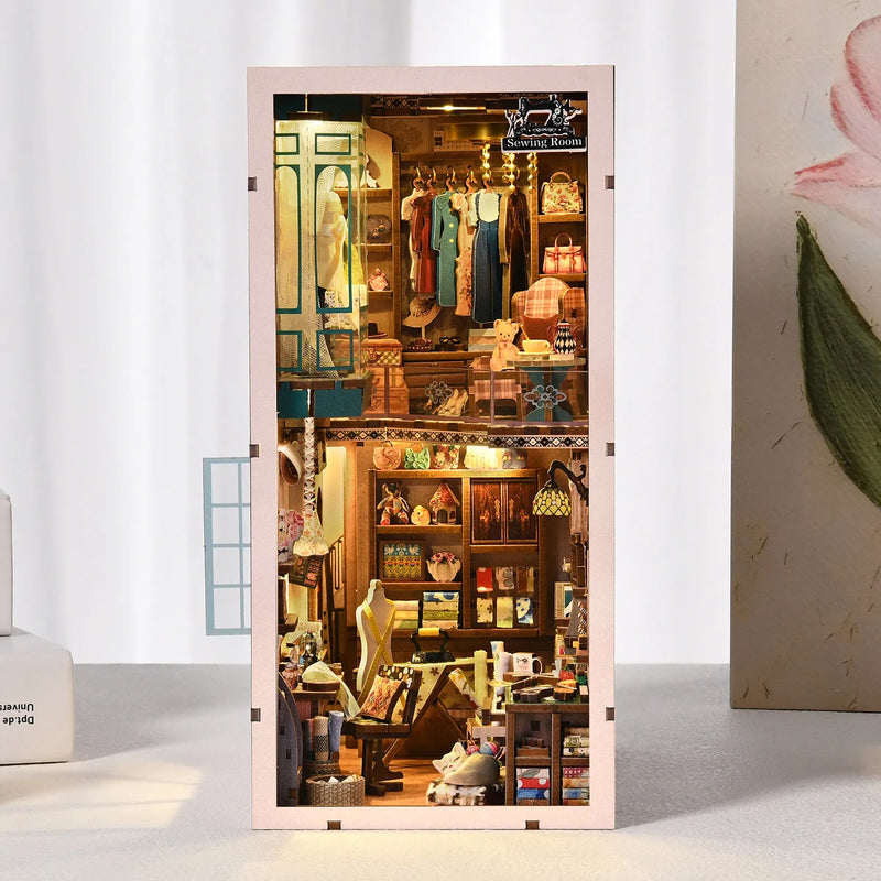 Sewing Room Book Nook Kit – DIY Miniature Tailor's Shop