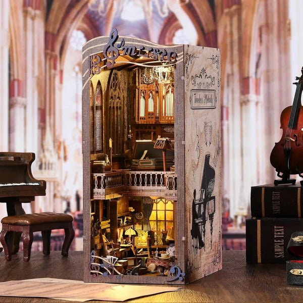 Timeless Melody Book Nook Kit – DIY Two-Storey Music Studio