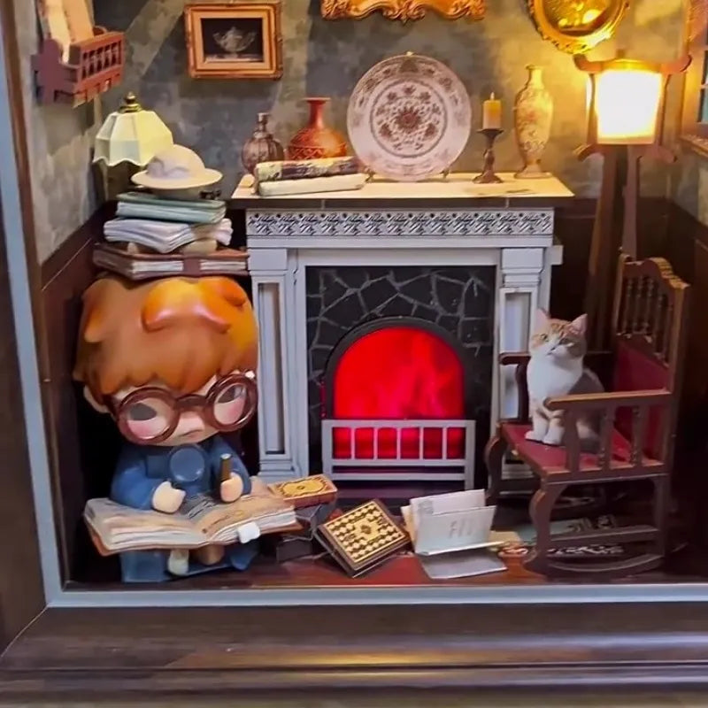 DIY 3D Picture Frame Kit - Fireplace House | Miniature Diorama