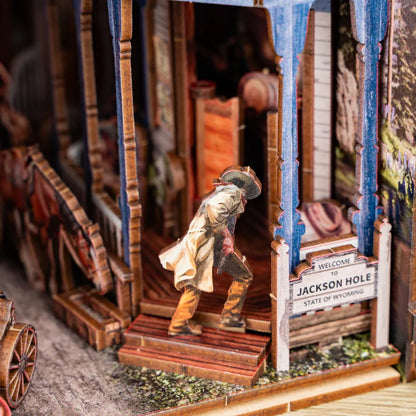 DIY Wooden Book Nook - Western Town