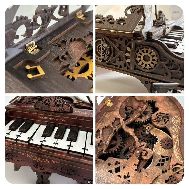 Chord Movement piano 3D wooden puzzle – detail view 2