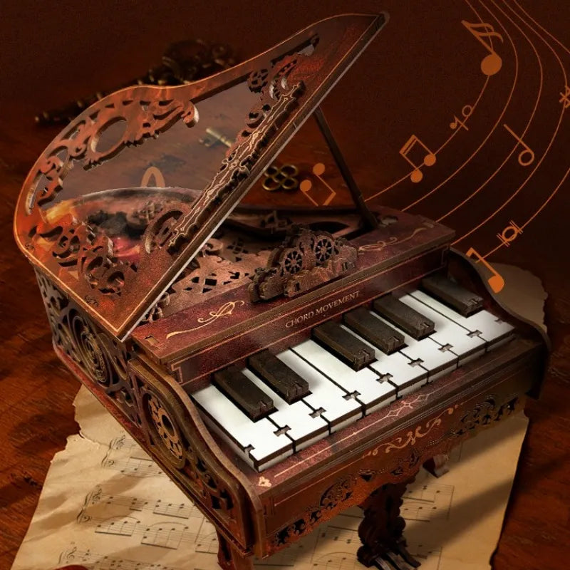 Chord Movement piano 3D wooden puzzle – detail view 3