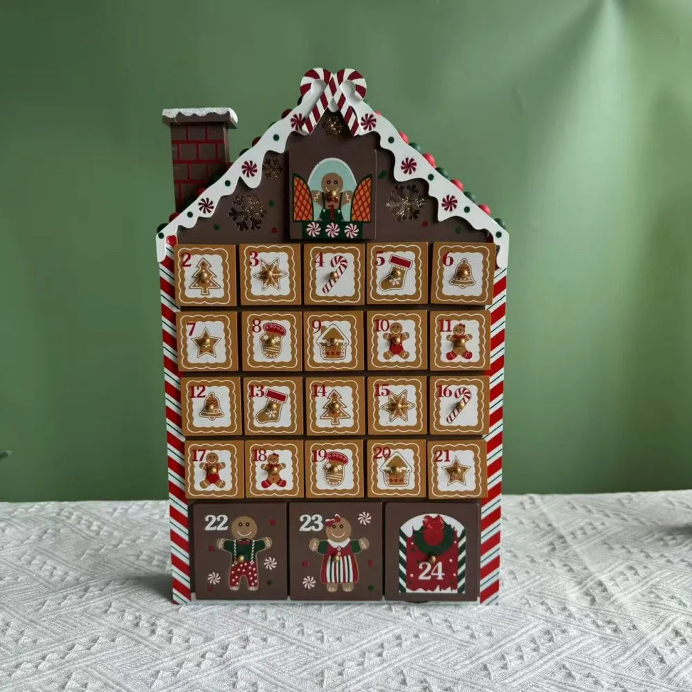 Gingerbread Wooden House Advent Calendar