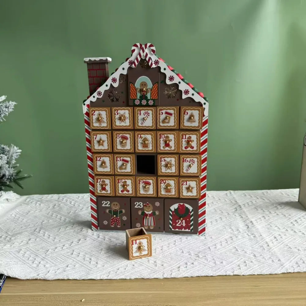 Gingerbread Wooden House Advent Calendar