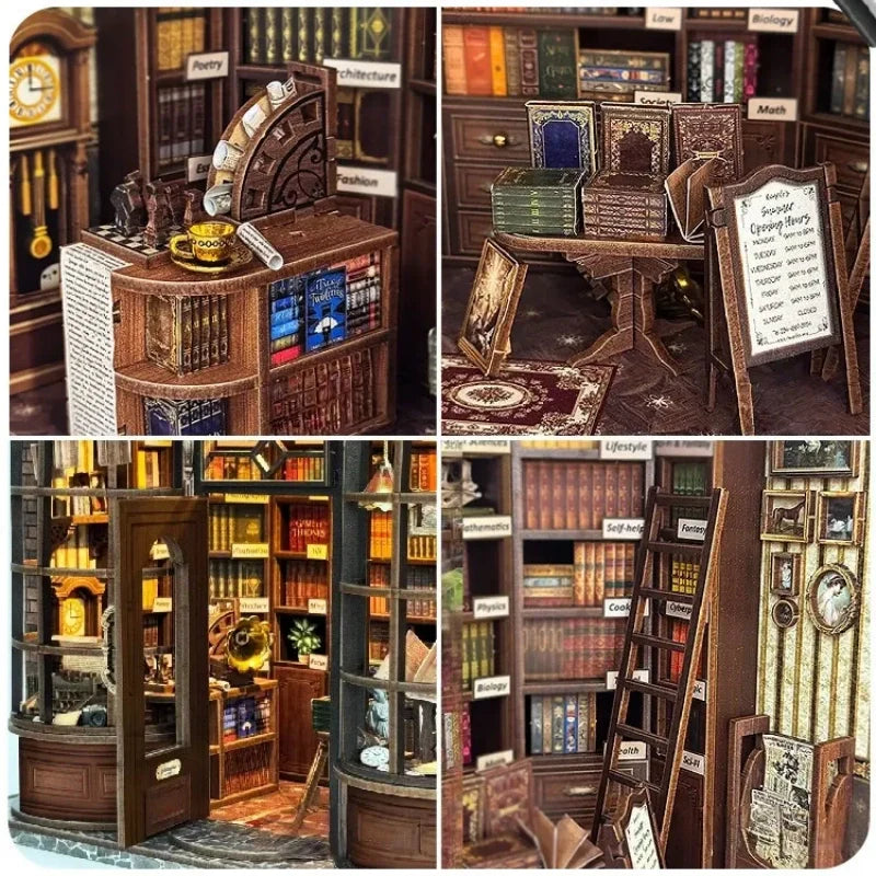 Hoggor Bookstore miniature house kit – detail view 2