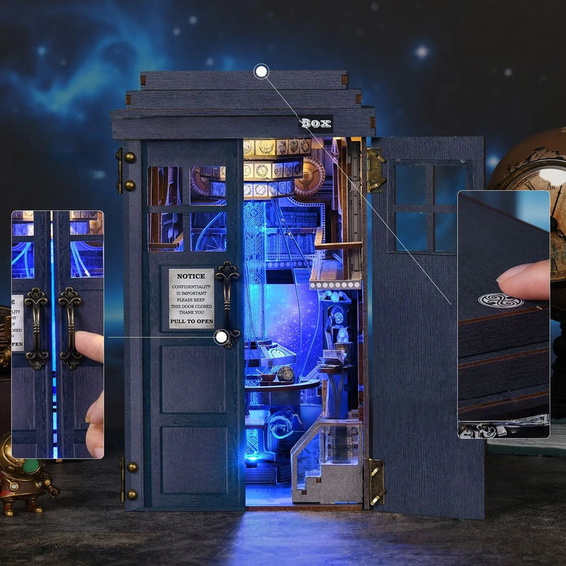 Mysterious Phone Booth Book Nook Kit – DIY Blue Box Diorama