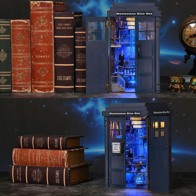 Mysterious Phone Booth Book Nook Kit – DIY Blue Box Diorama
