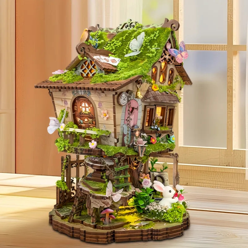 Rowan's Treehouse Miniature House Kit – DIY Enchanted Forest Treehouse