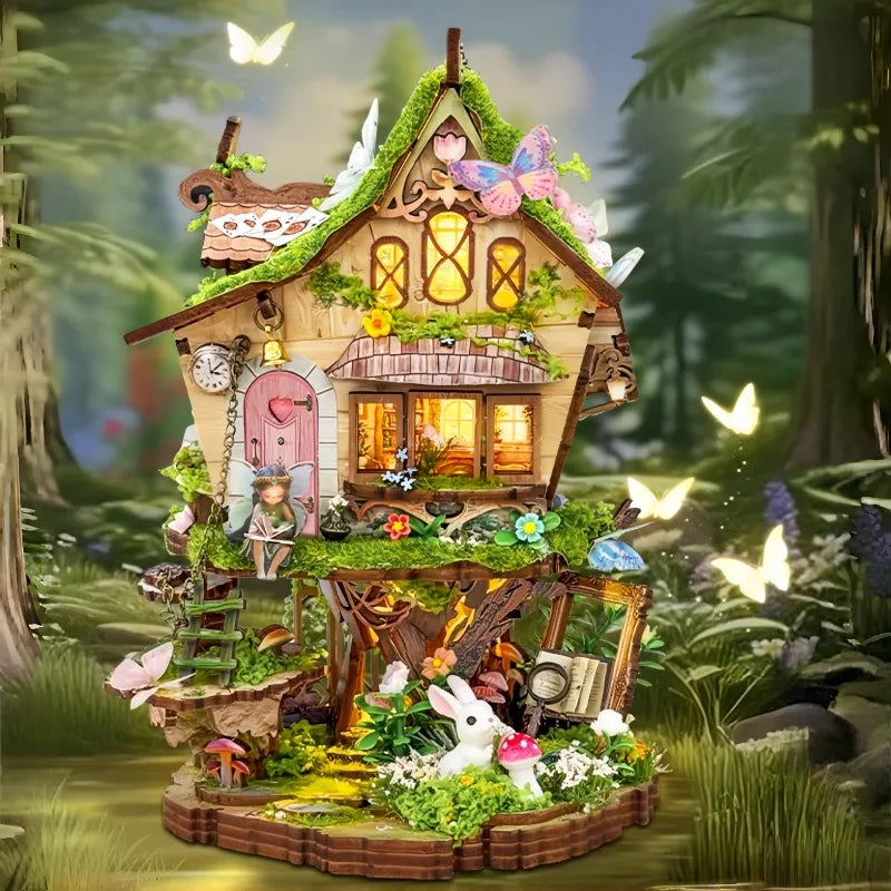 Rowan's Treehouse miniature house kit – DIY enchanted forest treehouse