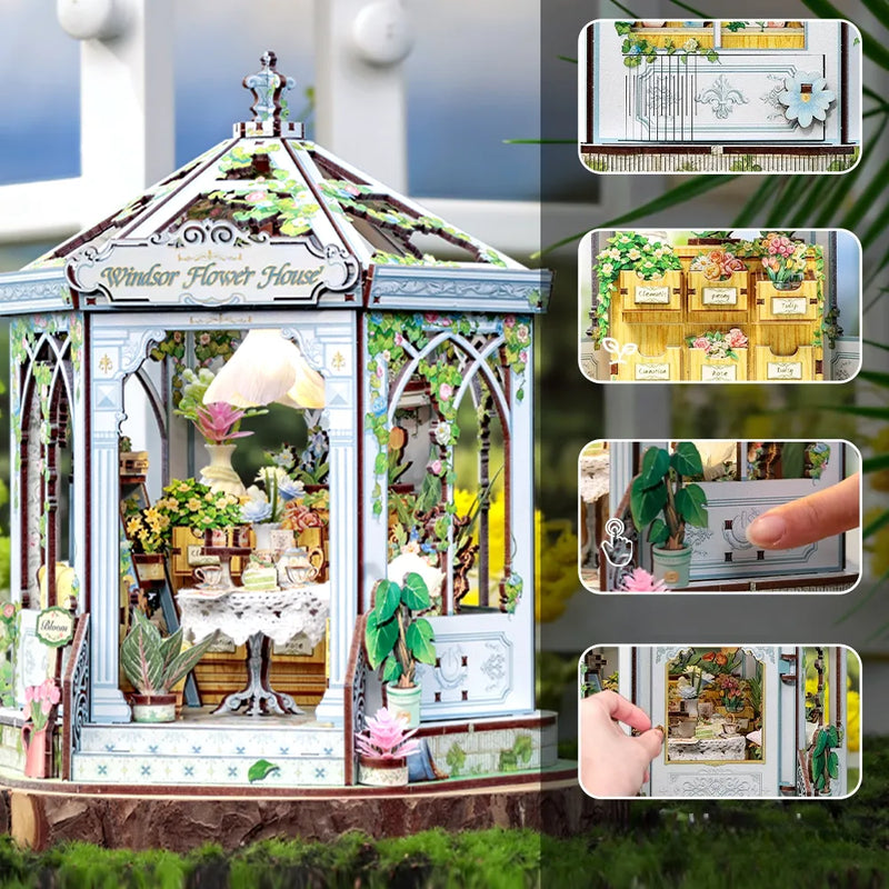 Windsor Flower House Miniature Kit – DIY Victorian Conservatory