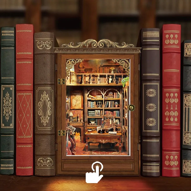 Time Book House Miniature Kit – DIY 3D Library Scene