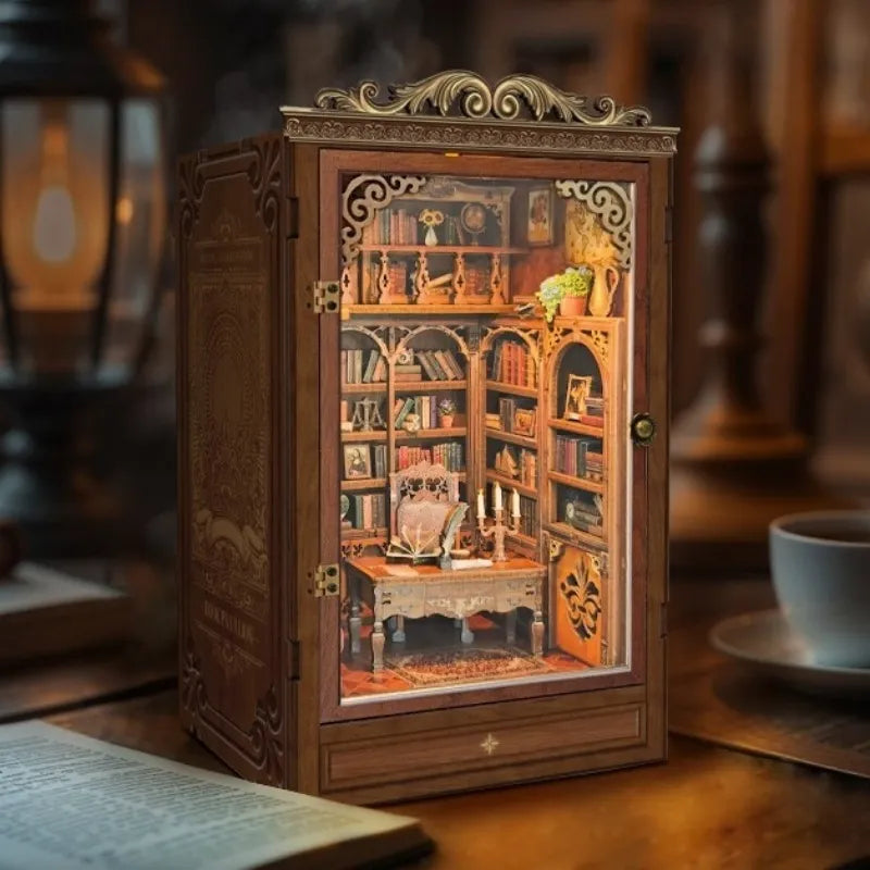 Time Book House Miniature Kit – DIY 3D Library Scene